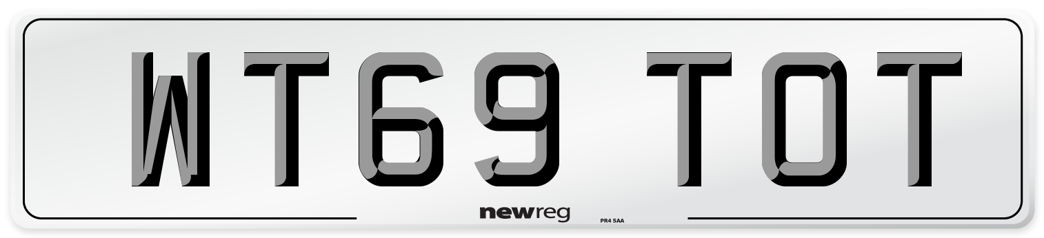 WT69 TOT Number Plate from New Reg